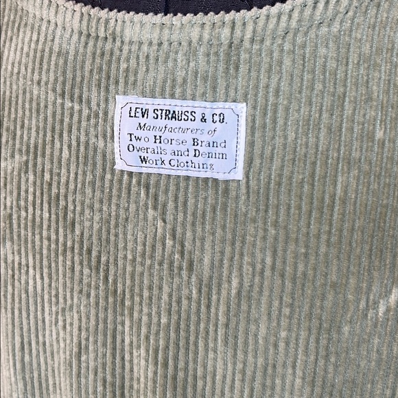 Levi's TULI CORDUROY MINI DRESS Green Size Small - Picture 8 of 15